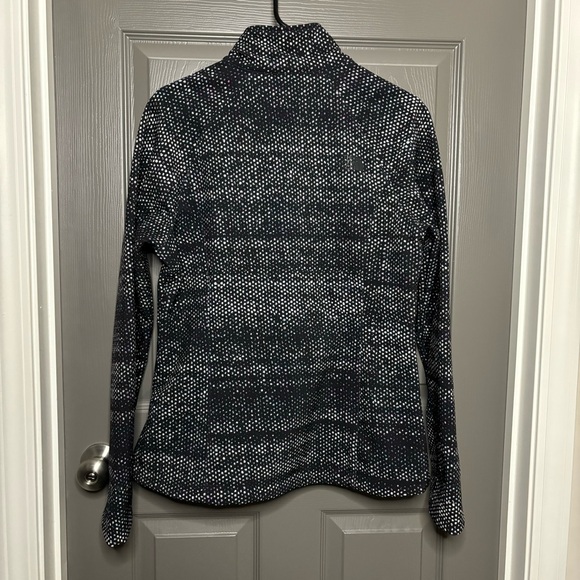 The North Face Soft Shell Jacket Fleece Lined M Black White Pink Blue Abstract - Picture 12 of 16